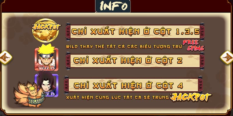 Nắm chắc luật chơi Naruto Slots trước khi quay