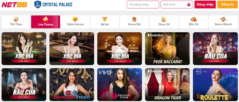 Game Casino tại Net88 đa dạng và hấp dẫn 